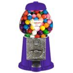 Purple 9" Metal w/Glass Gumball / Candy Dispenser Machine